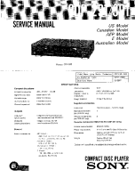 Sony CDP-391 - Service Manual
